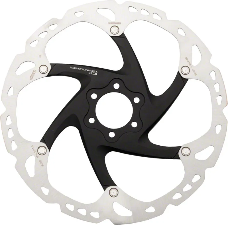 Shimano Deore XT SM-RT86-L Ice-Tech Disc Brake Rotor 203mm 6-Bolt in Silver and Black-1